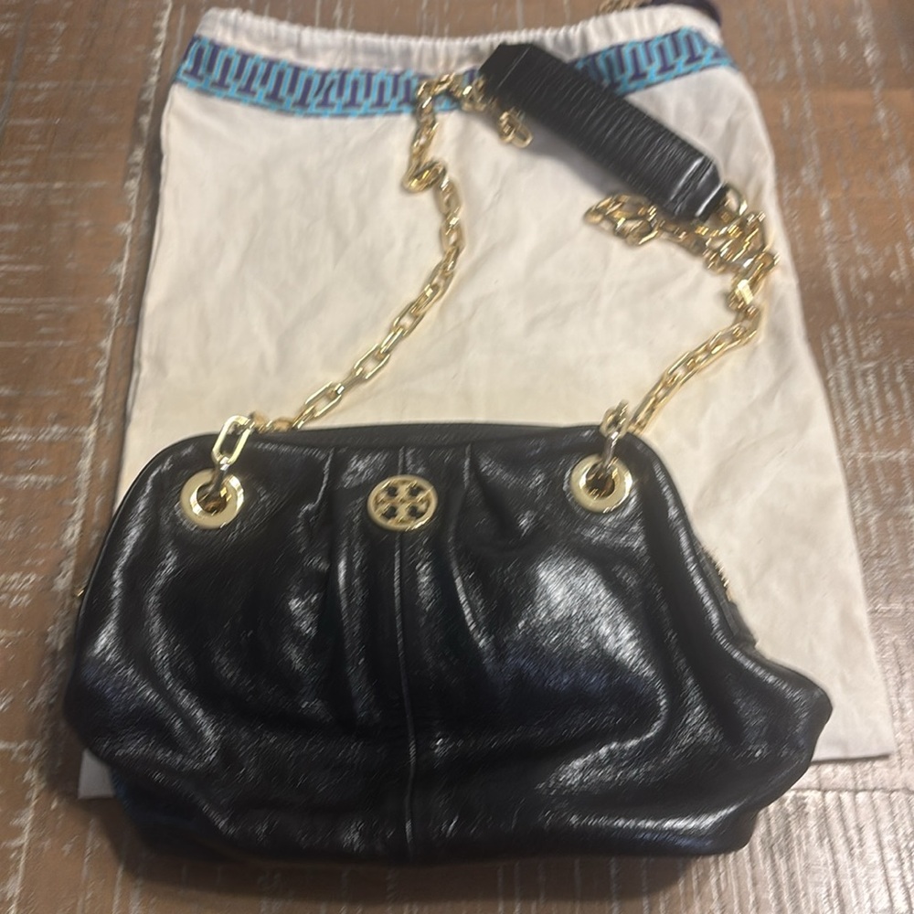 Tory Burch Amanda Pleated Shoulder Bag (also called the Amanda Chain Hobo - Picture 3 of 6